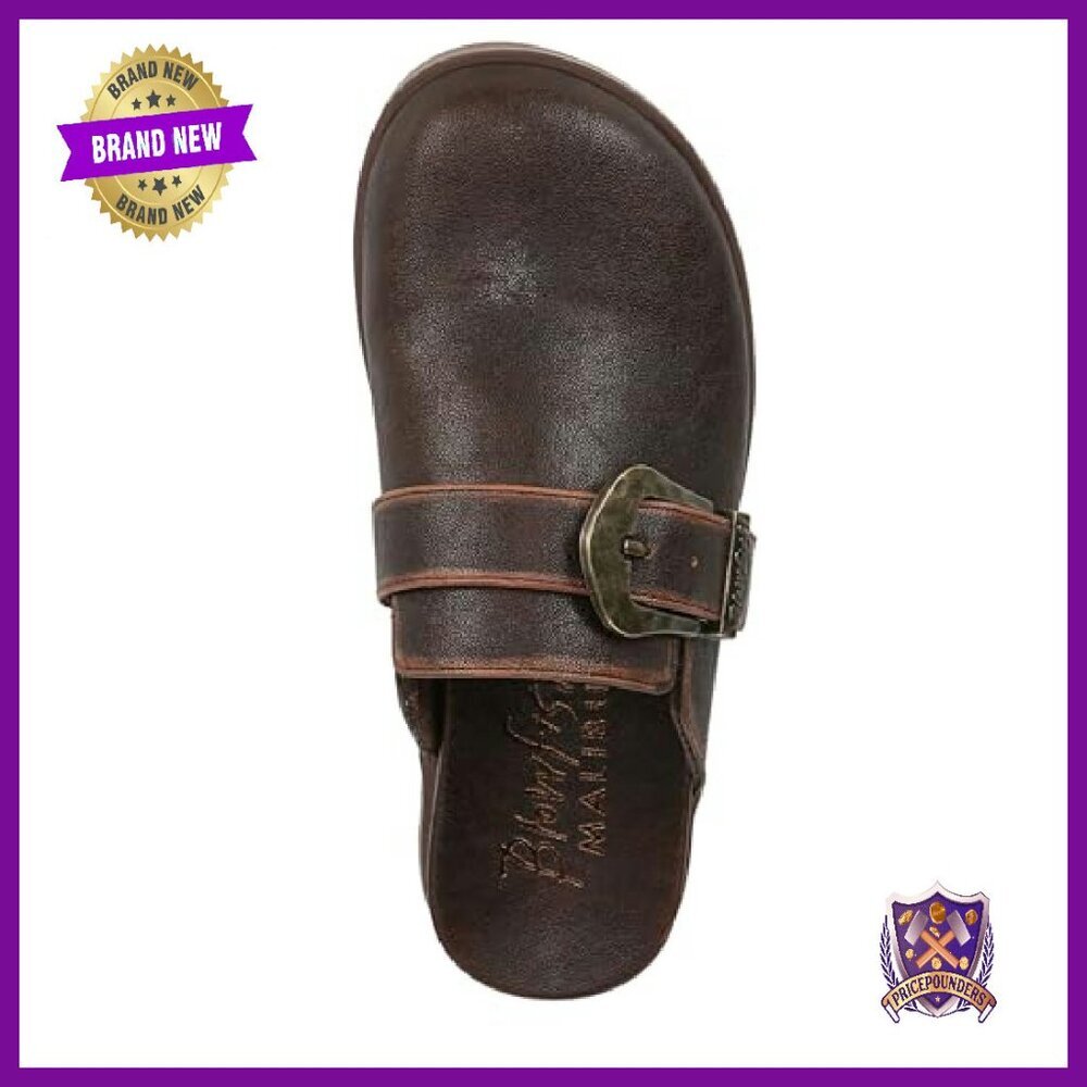 Women's Slip-On Flats with Decorative Buckle, Faux Leather - Picture 6 of 8